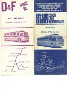 D&F and Blue Bird Coach Lines Timetables